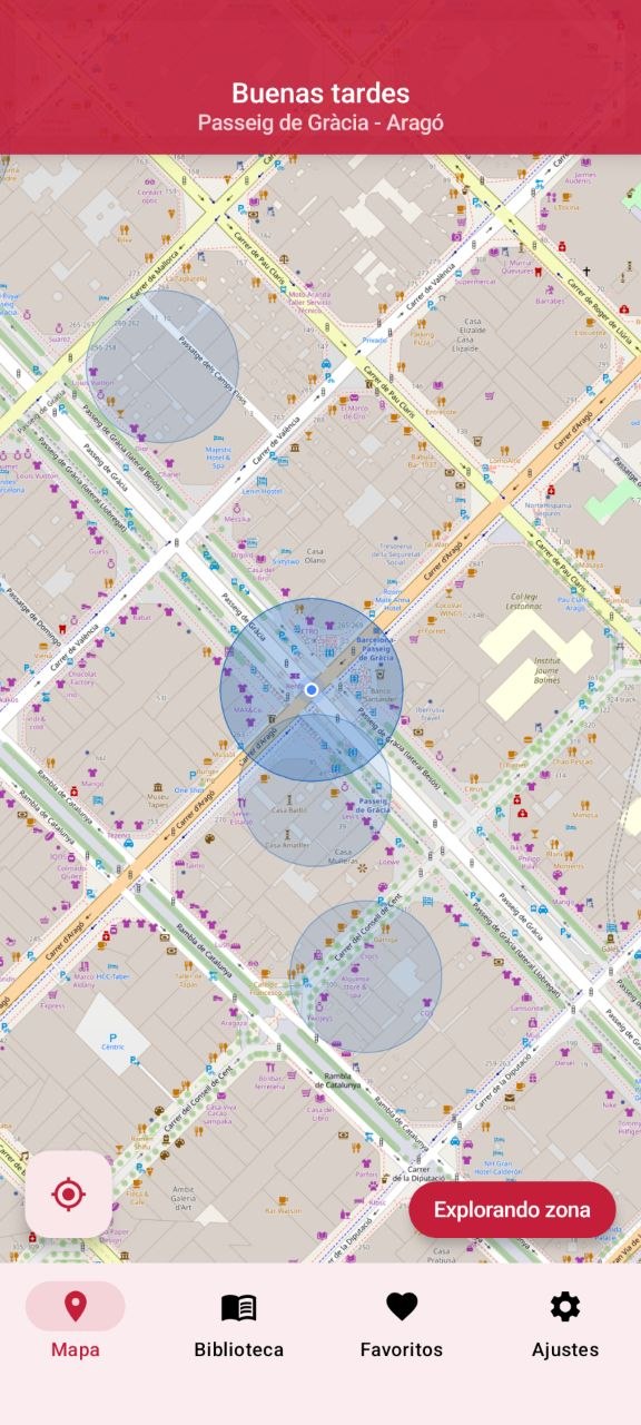 Mapa con zona resaltada